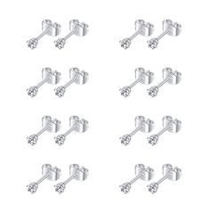 PRICES MAY VARY. Stud Earrings for Women: 8 Pairs Tiny Stud Earrings, The Pin Length is about:10mm, The Thickness is about 18G:1.0MM. The Diameter of Earrings Ball is 3mm, As Nose Studs is a Good Choice Durable Material: Made of Stainless Steel, Lead-free Nickel-free, Strong and Durable, Anti-Fade, Can Keep Color for A Long Time, Smooth Surface, Comfortable to Wear Small Stud Earrings Set: Earring Backs are Easy to Adjust and Keep Secure. Earrings with Elegant Tiny Ball and CZ Inlaid Will Go Wel Small Stud Earrings, Nose Studs, Tiny Studs, Tiny Stud Earrings, Tragus Piercings, Small Earrings Studs, Stud Earrings For Women, Nose Stud, Stud Earrings Set