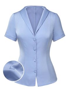 Color: Blue Composition: 100% PolyesterStretch: No StretchClosure: Front Center Buttons Length: Tunic LengthPackage Content: 1 x Women's Blouse Care Instructions:1. Machine wash cold2. Do not bleach 3. Wash dark colors separately There are 5 sizes (S/M/L/XL/XXL) available. Please allow 1-2cm differences due to manual m Style Vert, Retro Stage, African Attire Dresses, Lapel Design, Dapper Day, Standard Dress, African Attire, Fabulous Fashion, Tunic Length