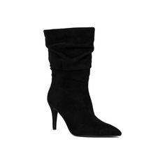 Step into style with these Fashion to Figure Fiona women's heeled mid calf boots. Click this FOOTWEAR GUIDE to find the perfect fit and more! SHOE FEATURES Ruched design upper Sleek stiletto heelSHOE CONSTRUCTION Faux leather, faux suede upper Fabric lining Rubber outsoleSHOE DETAILS Pointed toe Zipper closure 3.66-in. heel 9.5-in. shaft 18-in. circumference Spot clean Imported Size: 9 Wide. Color: Black. Gender: female. Age Group: adult. Black Faux Leather Mid-calf Boots For Party, Chic Black High Heel Mid-calf Boots, Black Mid-calf High-top Boots Medium Width, Black Wide Calf Mid-calf Boots With Sculpted Heel, Black Western Style Mid-calf High Heel Boots, Fashion To Figure, Mid Calf Boots, Mid Calf, Womens Heels