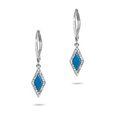 Delicate diamond shape turquoise dangle hoop earrings in 14k solid gold This delicate turquoise diamond shape earrings is ideal for everyday wear, layer it with one of other velvet radical earrings to give it the casual chick look. This beautiful earring is also available in lapis, opal and black onyx m matching ring and necklace is available m Dimensions: length 11.60 mm width 5.45 mm Diamond Information: 48 diamonds .15 cts Stone Information: 2 lapis .25 cts Gold: white, yellow and rose gold I Minimalist Diamond-shaped Jewelry With Diamond Accents, Elegant Turquoise Diamond Earrings, Fine Jewelry Turquoise Dangle Earrings, Minimalist Dangle Earrings With Diamond Accents, Elegant Everyday Diamond-shaped Jewelry, Everyday Dangle Jewelry With Diamond Accents, Everyday Dangle Earrings With Diamond Accents, Trendy Blue Sterling Silver Jewelry, Trendy Sterling Silver Teardrop Jewelry