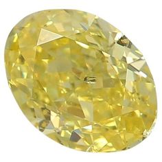 an oval yellow diamond on a white background