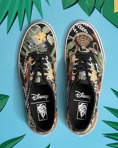 These Jungle Book Authentics are at the top of our bare necessities list. Shoes Fashion Photography, Disney Vans, Bare Necessities, Vans Off The Wall, Sperry Sneaker, Crazy Shoes, Cozy Fashion, Vans Shoes, Sock Shoes