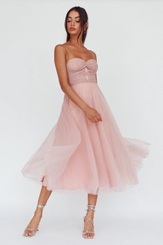 Shop the Smitten Lace Insert Tulle Midi Dress Blush | Selfie Leslie Blush Midi Dress, Dusty Pink Bridesmaid Dresses, Fairytale Princess, Bridesmaid Ideas, Tulle Midi Dress, Selfie Leslie, Senior Prom, Blue Bridesmaids, Iron Material