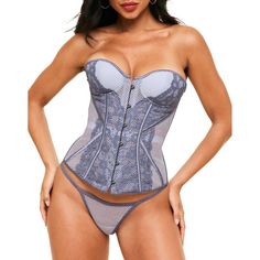 This corset is ultra-romantic with a sweetheart neckline and strategically placed hourglass lace details to flatter your figure. It has an underwire, front closure, and a functional lace-up back. It comes with a matching g-string. Lace Underwire Corset With Lace Trim, Fitted Lace Bodice With Underwire, Lace Underwire Coquette Corset, Elegant Underwire Corset With Lace Trim, Elegant Underwire Corset With Lace Bodice, Lace Coquette Underwire Corset, Coquette Lace Underwire Corset, Elegant Overbust Corset With Lined Body, Coquette Lace Corset With Underwire