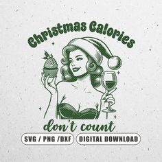 christmas calories don't count svg / png / dxf