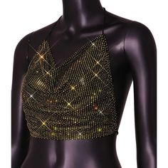 Green rhinestone see through backless top. Trendy Halter Top With Built-in Bra For Night Out, Summer Party Mesh Top With Built-in Bra, Party Backless Halter Top With Built-in Bra, Stretch Halter Top With Built-in Bra For Party, Glamorous Sleeveless Top With Built-in Bra, Fitted Backless Crop Top For Club, Y2k Tops With Built-in Bra For Night Out, Trendy Party Tank Top With Built-in Bra, Elegant Stretch Mesh Top For Party