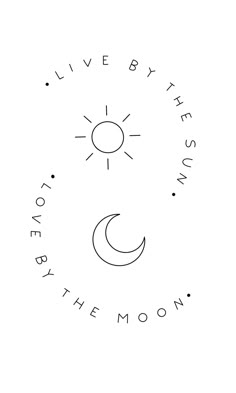 the logo for live by the sun and love by the moon on a white background