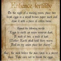 Egg Fertility Spell, Spell For Fertility, Fertility Tarot, Fertility Symbols, Hoodoo Spells