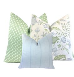 Pillow Combo 14 3 SINGLE-SIDED Pillow Covers Kathy Vine Blue Green Palm Trees on Green Sandbar Haint Blue Stripe - Etsy Blue And Green Living Room, Green Palm Trees, Pillow Combo, Haint Blue, Green Pillow Covers, Pillow Combos, College Room, Green Pillows, Living Room Green