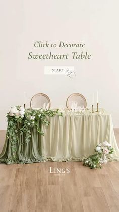 a table with flowers and candles on it is featured in the line's latest ad