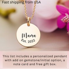 Perfect gift for your grandma! This personalized necklace is unique with your grand children's engraved picture, or any text only.  It's the perfect way to show her how much you care on her special day. Plus, it makes a great mothers day gift, new grandma gift, or just because gift. You can add  grandmother's name and birthdate to make it even more special. Get this necklace today! Ships from the USA in two business days. Shipping in USA is free. Made in and engraved in USA.  Excellent quality w Customized Rose Gold Jewelry Gift For Mom, Customized Rose Gold Jewelry For Mom, Rose Gold Jewelry For Mother's Day Birthday Gift, Rose Gold Jewelry Gift, Customized Rose Gold Jewelry For Mother's Day, Customizable Rose Gold Necklaces For Gifts, Rose Gold Jewelry Gift For Mom, Personalized Minimalist Charm Necklaces For Mother's Day, Personalized Jewelry Gift For May Birthstone