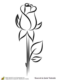 a black and white drawing of a rose