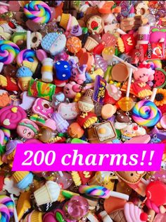 200 charms great for diy. Cute Multicolor Personalized Charms, Cute Dangling Charms For Jewelry Making, Ruffles Queso, Floor Wallpaper, Charms, Ships