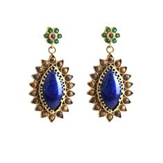 We produce our  jewelery in Istanbul. We use semi precious gemstones and brass covered with 18k-24k  gold. Their nature may cause gemstones to be in different shapes and color. Do not forget to explore more pieces using the link below. https://www.etsy.com/shop/FndJewelry  THANK YOU🤍 We are so grateful you have chosen FndJewelry. We love sharing happiness with you, it is only real when shared! Gold Plated Dangle Jewelry With Gemstone Accents, Gold Plated Drop Earrings With Gemstone Accents, Gold-plated Yellow Gold Earrings With Gemstone Accents, Traditional Jeweled Teardrop Earrings, Artisan Gold Lapis Lazuli Jewelry, Artisan Gold Jewelry With Lapis Lazuli, Traditional Teardrop Gemstone Jewelry, Blue Dangle Temple Jewelry, Blue Temple Jewelry Dangle Earrings