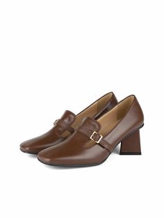 - Square toe- Crinkled leather upper- Buckle strap at vamp- Padded footbed- Leather-wrapped block heel- Total stitchMeasurements(in.)- Heel: 2.4- Size: KR220(US5.0)-KR255(8.5)Composition - Cow leatherDesigner- Imported- by NONETHELESS- Style#:300741302 Square Toe Block Heels With Buckle For Workwear, Square Toe Heels With Heel Strap For Fall, Workwear Block Heels With Buckle And Square Toe, Fall Heels With Heel Strap And Square Toe, Fall Workwear Heels With Buckle Closure, Square Toe Leather Shoes With Heel Strap For Work, Brown Heels With Buckle Closure For Office, Workwear Block Heels With Buckle Closure, Leather Block Heels With Heel Strap And Square Toe