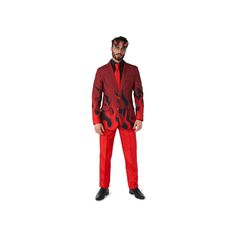 Turn heads in this Men's Suitmeister Men's Devil Halloween Slim Fit Suit. Turn heads in this Men's Suitmeister Men's Devil Halloween Slim Fit Suit. FEATURES Includes Matching Blazer Jacket, Pants & Tie Jacket: 3 front faux pockets, Pants: 2 side functional pockets, 2 back functional pockets Button closure Long sleeve Button fly CuffedFIT & SIZING 33.5-in. inseam Slim fitFABRIC & CARE Polyester Lining: polyester Machine wash Imported Color: Red. Gender: male. Age Group: adult. Fitted Costume Sets For Winter, Long Sleeve Suits For Holiday Costume Party, Winter Fitted Suits For Costume Party, Fitted Winter Suits For Costume Party, Fitted Red Winter Costumes, Fitted Red Costumes For Winter, Red Fitted Winter Costume, Red Fitted Suits For The Holiday Season, Long Sleeve Suits For Winter Costume Party