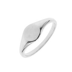 This is a 925 sterling silver baby signet ring, so named because of its relatively small size and profile. Silver Signet Ring For Everyday, Sterling Silver Polished Signet Ring, Sterling Silver Signet Ring With Polished Finish, Sterling Silver Rounded Signet Ring With Polished Finish, Adjustable White Gold Signet Ring For Everyday, Silver Signet Ring With Polished Finish, Classic Everyday Engraved Ring Stamped 925, Classic Signet Ring Stamped 925, Classic 925 Stamped Round Band Signet Ring