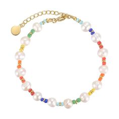 Meet Malibu! Malibu is the perfect fun bracelet that will lighten up any look! She gives off the perfect beach vibe but also gives off the vibrant cool girl look! With vacay season right around the corner she is the perfect new addition to have! 6.5" 2" extender Hypoallergenic Water & Tarnish Resistant 18K Gold Plated over Sterling Silver Cheap Rainbow Beach Jewelry, Cheap Beachy Colorful Beaded Jewelry, White Pearl Bracelet For Summer Beach, Adjustable White Pearl Bracelet For Summer, Adjustable White Pearl Bracelet For Beach, Bohemian White Pearl Bracelet For Summer, White Bohemian Pearl Bracelet For Summer, White Handmade Pearl Bracelet For Summer, Handmade White Pearl Bracelet For Summer