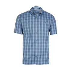 Featuring a mesh lining and vented back, our World Wide Sportsman� Ultimate Angler Plaid Short-Sleeve Shirt for Men is perfect for keeping your cool on the water. This breathable fishing shirt has a button placket for easy on and off, as well as additional ventilation. This men's shirt also provides UPF 30 sun protection. A pop-up collar and button cuffs let this shirt float between the office and the lake with ease, while dual chest pockets offer extra convenience. Our World Wide Sportsman Ulti Short Sleeve Moisture-wicking Shirt For Outdoor, Outdoor Moisture-wicking Short Sleeve Shirt, Moisture-wicking Short Sleeve Outdoor Shirt, Moisture-wicking Short Sleeve Shirt For Outdoor, Sporty Short Sleeve Shirt For Outdoor, Casual Blue Shirt For Outdoor Activities, Functional Short Sleeve Shirt For Outdoor, Surf Spray, Military Appreciation