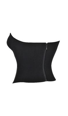 BLACK PLUNGE CORSETGet ready to turn heads and make a statement with our Black Plunge Corset. This corset is designed to enhance your natural curves and exude sexiness with its plunging tulip neckline. The black hue adds a touch of elegance and versatility, making it perfect for various occasions.Key Features: Made from stretch crepe for a comfortable fit Corseted bodice cinches the waist and creates a structured silhouette Internal v-wire for added support and shape Lightly padded bust for amaz Black Fitted Bodice Corset For Club, Black Shaping Corset, Black Underwire Corset With Built-in Bra, Fitted Bandage Corset For Club Wear, Shapewear Corset With Built-in Bra For Night Out, Black Shaping Corset With Medium Bust Support, Black Tops With Built-in Bra And Fitted Bodice, Black Stretch Corset With Bandage Details, Black Stretch Bandage Corset