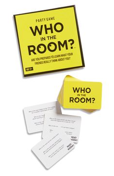 the party game who in the room? is available for $ 3 99 per person