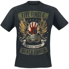 Get your product: Five Finger Death Punch Locked & Loaded T-Shirt black
1. PRODUCT INFORMATION:

Proudly printed in America
5.3 oz, unisex fit
Heavy cotton, classic midweight fabric
Material: 100% cotton | Dark Gray: 50% cotton:50% polyester | Light Gray: 90% cotton:10% polyester
Double-needle stitched neckline, bottom hem, and sleeves
Quarter-turned to eliminate center crease
7/8 inch collar
Tear-away label
Machine-wash safe
Copyrighted artwork
2. SIZE CHART:
3. RETURN:
We will gladly issue you Five Fingers, Label Machine, Band Logos, Men T Shirt, Fabric Material, Heavy Cotton, Shirt Style, T-shirt, Mens Graphic Tshirt