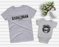 Father and Baby Shirt, Dadalorian And Son Shirt, Matching Shirt for Dad and Son, This Is The Way Shirt, Star Wars Dad, Father's Day Gift Dad And Son Shirts, Dad And Son, Father And Baby, Papa Shirts, Selling Clothes, Baby Shirts, Print Store