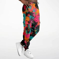 Fiesta Colors Paint Splatter Unisex Cargo Joggers (Fleece Lined) – BigTexFunkadelic Multicolor Casual Streetwear Bottoms, Multicolor Sweatpants For Streetwear In Spring, Casual Multicolor Sweatpants For Spring, Multicolor Cotton Sweatpants With Pockets, Artistic Streetwear Bottoms For Spring, Urban Style Sweatpants With Cargo Pockets For Spring, Trendy Relaxed Fit Cargo Sweatpants, Trendy Relaxed Fit Cargo Style Sweatpants, Multicolor Streetwear Pants With Pockets