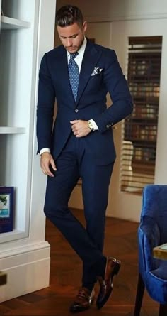 A Man In A Suit, Man In A Suit, Blue Suit Wedding, Lawyer Outfit, Wedding Suits Groom