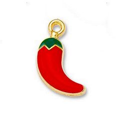 **Get this Charm for FREE with the purchase of any charm bracelet Good for charm bracelets, handbag charms, zipper pulls, and pendants, key rings, keychains and earrings. Enameled Red Chili Pepper Charm. Goldplated, hollow back. Messures 5/8 x 1/4. Zinc alloy, lead-free. Comes with jump ring not pictured. All items in stock and ships from Tennessee. Free Shipping Green Charms, Red Chili Peppers, Handbag Charms, Red Chili, Chili Pepper, Zipper Pulls, Jump Rings, Charm Bracelets, Key Rings