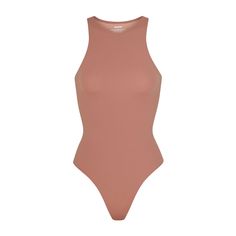 Fits Everybody High Neck Bodysuit | Rose Clay — A classic, everyday style, this High Neck Bodysuit provides coverage and supportive stretch that hugs your body. This bodysuit is the perfect base layer and features a high cut leg opening and thong back that remains invisible under clothing. High Neck Bodysuit, Tank Bodysuit, Plus Size Fits, Womens Bodysuit, High Cut, Base Layer, Everyday Fashion, Trendy Outfits, High Neck