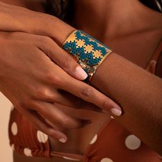 With ethnic engravings, the AGUEL cuff is inspired by Tuareg jewelry from North Africa.






 Available in earrings and ring , for a perfect combo. Handwoven Gold Bracelet, Handwoven Gold Bracelet Jewelry, Fair Trade Festival Bracelet Jewelry, Fair Trade Bracelet Jewelry For Festivals, Unique Handwoven Turquoise Jewelry, Traditional Turquoise Handwoven Jewelry, Artisan Bangle Jewelry For Festivals, Traditional Cuff Jewelry For Festivals, Unique Cuff Jewelry For Festivals