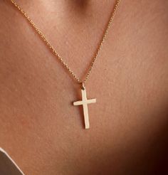 Experience the timeless beauty of our Cross Silver pendant necklace. Crafted with sterling silver, this 18 inch necklace boasts a stunning cross pendant that adds a touch of elegance to any outfit. A perfect addition to your jewelry collection! Classic Cross Clavicle Chain Necklace, Classic Clavicle Chain Necklace With Cross Pendant, Classic Cross Pendant Clavicle Necklace, 14k Gold Cross Pendant Jewelry For Everyday, Minimalist Cross Necklace Tarnish Resistant, Sterling Silver Yellow Gold Cross Pendant Charm Necklace, Sterling Silver Cross Necklace With Clavicle Chain, Yellow Gold Sterling Silver Cross Pendant Charm Necklace, Elegant Everyday Cross Necklace With Clavicle Chain