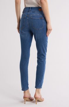 These high-waist jeans are cut with a hint of stretch that act as a comfy option for all-day wear. 28 1/2" inseam; 10 1/2" front rise (size 4) 67% cotton, 22% polyester, 10% rayon, 1% spandex Machine wash, line dry Imported Stretch Denim Everyday Bottoms, Stretch Denim Jeans For Everyday, Medium Wash Straight Leg Denim Jeggings, Medium Wash Denim Straight Leg Jeggings, Stretch Denim Bottoms For Everyday, High Rise Denim Jeggings With Five Pockets, Denim Straight Leg Jeggings, Stretch Jeans For Everyday, Medium Wash Stretch Jeans With Tapered Leg