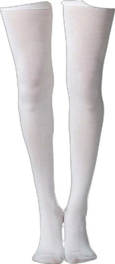 Fitted Over-the-knee Legwear, Solid Color Fitted Thigh High Socks, White Tight Thigh High Hosiery, White Tight Thigh-high Hosiery, Footless Fitted White Leg Warmers, White Fitted Footless Leg Warmers, Fitted White Footless Leg Warmers, White Over-the-knee Winter Legwear, Fitted Solid Color Over The Knee Stockings