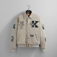 Jaket Coach, Senior Jackets, Varsity Jacket Outfit, Chenille Patches, Coaches Jacket, Kith Women, Black Men Fashion Casual, Ronnie Fieg, Stylish Hoodies