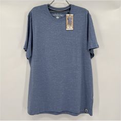 Copper & Oak Men's Pocket Tee Color: River Blue Size: Large Condition: New With Tags Casual Washed Blue Crew Neck Top, Casual Washed Blue Short Sleeve Tops, Blue Tri-blend Crew Neck T-shirt, Blue Tri-blend Crew Neck Shirt, Casual Tri-blend Short Sleeve Shirt, River Blue, Blue River, Pocket Tee, Tee Shirts