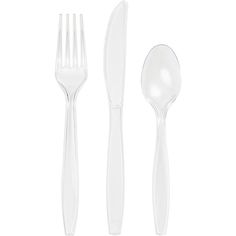 Clear Assorted Plastic Cutlery, 24 ct by Creative Converting Plastic Utensils, Plastic Forks, Plastic Cutlery, Plastic Ware, Small Basket, Plastic Spoons, Plastic Trays, Forks And Spoons, Stainless Steel Flatware