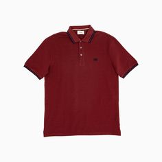 Bally Men's Short Sleeves Polo T Shirt - Color: Bally Red - Tops and Bottoms USA - Casual Burgundy Collared Top, Classic Red Polo Collar T-shirt, Mens Polo T Shirts, Nike Tracksuit, Adidas Tracksuit, Polo T Shirt, Red Style, Shorts With Tights, Hoodie Top