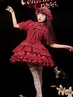 DS049212 Cross Gothic, Virgin Killer Sweater, Mermaid Outfit, Heart Clothes, Bear Outfits, Funny Outfits, Cute Costumes, Skirt And Blouse, Cosplay Dress