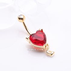 Add a touch of devilish glamour to your outfit with our Golden Devilish Sparkle Heart Belly Button Ring. Featuring a stunning golden heart design, this belly button ring will add a playful and edgy twist to your style. Perfect for making a bold statement, it's the perfect accessory for any fashion-forward individual. View All Colors/Styles Material: 316L Stainless Steel Size: 14 GA (1.6mm), 3/8" (10mm) Length: 1 inch (26mm) Width: 0.5 inch (12mm) Suitable for Navel Piercings It is always recomme Elegant Heart-shaped Internally Threaded Belly Rings, Gold Heart-shaped Body Jewelry As Gift, Golden Heart, Navel Piercing, Belly Button Ring, Button Ring, Plate Size, Belly Button, Heart Design