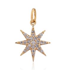 Purity - 14k Yellow Gold Gross Weight - 0.62 Gram Gold Weight - 0.586 Gram Diamond Weight - 0.18 Carat Item Size - 10 MM SJD-Pemj-3797 14k yellow gold pave diamond star pendant!  This pendant is made from natural diamonds pave set in 14k yellow gold. A beautiful piece in good condition. This will look beautiful to wear for any occasion and goes with every outfit. Star pendant - once you have it, you love it! Daily wear Jewelry for Celebration or for any Occasion. Gift for Her, Gifts For Girlfrie Diamond Jewelry With Starburst Star Charm, Starburst Diamond Jewelry With Star Charm, Diamond Starburst Jewelry With Star Charm, Diamond Jewelry With Star Charm, Gold Star Pendant, Pave Diamond Jewelry, Pendant Minimalist, Pave Jewelry, Daily Wear Jewellery