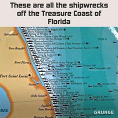 there are all the shipwrecks of the treasure coast of florida