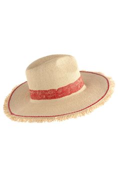 Keep the sunshine out of your eyes this summer with Shiraleah's Ari Hat. Made from natural paper straw with a tufted hem and red stripes, this chic beach hat is the perfect match to any summer outfit. Pair with other items from Shiraleah's American Summer collection to complete your look! Features a neutral straw color with two red stripes and a tufted rim Shiraleah is a trend-driven lifestyle brand focused on the little gifts that make life special! Made from paper straw One size and adjustable Summer Beach Hat With Stripes, Striped Summer Hats For Vacation, Natural Panama Hat For Summer Picnic, Summer Striped Vacation Hat, Summer Panama Hat In Natural For Picnic, Summer Vacation Striped Hat, Summer Panama Hat For Picnic In Natural Color, Striped Brimmed Sun Hat For Beach, Striped Brimmed Sun Hat For The Beach