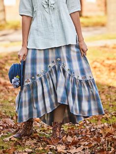 Smoky Day Plaid Skirt | Shop Beautiful Designs by April Cornell