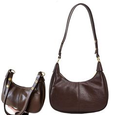 PRICES MAY VARY. High-quality PU leather: Our shoulder bag is crafted from high-quality PU leather, ensuring durability and longevity. The use of this material also provides resistance to wear, making it a reliable choice for daily use Versatile options: This bag offers both shoulder bag and underarm bag options, providing convenience and ease of use throughout the day. Whether you prefer a hands-free crossbody style or a sleek underarm option, our bag can adapt to your needs Trendy and stylish design: Our crescent crossbody bag combines trendy elements with a classic silhouette, making it a perfect accessory to complement your daily fall outfits. The dumpling shape adds a touch of uniqueness Practical and spacious: Designed with functionality in mind, this bag offers enough space to carry Amazon Purses, Purse Inspiration, Mom Purses, Bday Wishlist, Everyday Purse, Bag Elegant, Brown Purses, Underarm Bag, Purse Bag