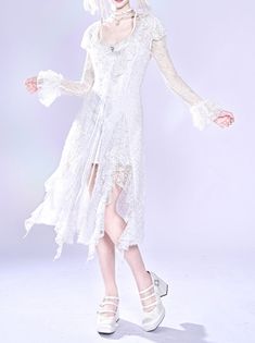 ❤︎Pure Desire Fairy Sheer White Dress Setup❤︎

 ⚠Please allow 3-4 weeks for ️product to be shipped. Sheer White Dress, Virtual Angel, White Sheer Dress, Dress Fairy, Blue Lightning, Lace Cardigan, Dress Set, Set Up, White Outfits