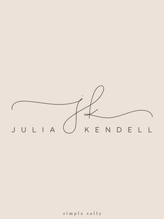 the logo for julia kendeli's fashion line, simple and minimalistic