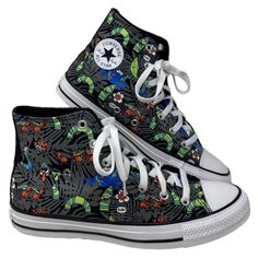 Converse Chuck Taylor High Shoes Skate Black Lime Canvas Women Kids Size A00385f Brand New With Box No Lid. 100% Authentic! Junior Size 5 = Women's Size 7 Junior Size 5.5 = Women's Size 7.5 Junior Size 6 = Women's Size 8 We Could Tell You That It’s The Og Basketball Shoe, Created Over 100 Years Ago. Or That The Design Has Largely Stayed The Same, Because Why Mess With A Good Thing. Or How It Became The Unofficial Sneaker Of All Your Favorite Artists And Musicians, Who Each Made It Their Own. Yea Black Flat Sneakers With Laces, Black Vulcanized Sole Flat Sneakers, Casual Black Synthetic Canvas Shoes, Black Synthetic Lace-up Canvas Shoes, Converse Synthetic Sneakers With Laces, Converse Synthetic Sneakers, Black High-top Synthetic Canvas Shoes, Black Flat Casual Sneakers, Casual Black Flat Sneakers