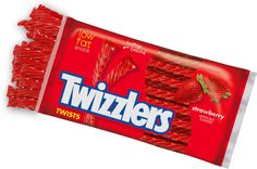 twozer's twists strawberry flavor candy bar